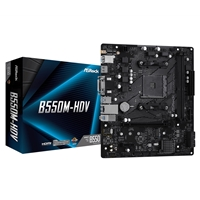 ASRock B550M-HDV AMD AM4 Socket Motherboard, Micro-ATX, 2x DDR4 Slots, 1x M.2 Socket, GbE LAN, 1x D-Sub / 1x DVI-D / 1x 