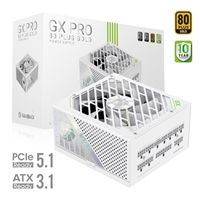 GAMEMAX GX-850 Pro Modular 80 Plus Gold ATX3.0 PCIe 5.0 PSU With 135mm FDB Fan, White