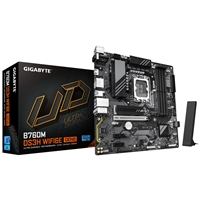 Gigabyte B760M DS3H WIFI6E GEN5 Intel 1700 Socket Motherboard, Micro-ATX, 4x DDR5 Slots, 2x M.2 Sockets, 2.5GbE LAN, Wi-