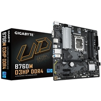 Gigabyte B760M D3HP DDR4 Intel 1700 Socket Motherboard, Micro-ATX, 4x DDR4 Slots, 2x M.2 Sockets, GbE LAN, 1x D-Sub / 1x