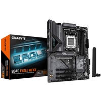 Gigabyte B840 EAGLE WIFI6E AMD AM5 Socket Motherboard, ATX, 4x DDR5 Slots, 3x M.2 Sockets, Fitted I/O Shield, 2.5GbE LAN