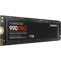 Samsung 990 PRO(MZ-V9P1T0BW) 1TB NVMe SSD, PCIe Gen4, M.2 Interface, 2280, Read 7450 MB/s, Write 6900 MB/s, 5 Year Warra