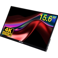 Verbatim Portable 15.6" Touch Monitor 4K UHD ALU, 3840 x 2160 Resolution, 60HZ, Built-in Kickstand, Tilt: From 0 Up To 8