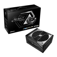 ASRock TC-1650T, 1600W ATX Power Supply Unit, 80 PLUS TITANIUM Certified. 135mm Striped Axial FDB Fan, High Efficiency P