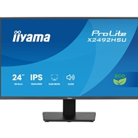 iiyama ProLite monitor X2492HSU-B1 24-Inch, Full HD, IPS, 120Hz, Black, 4-side slim bezel and B energy class, HDMI, Disp