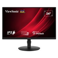 Viewsonic VA2408-HDJ 24 Inch IPS Monitor, Full HD, 100Hz, 5ms, VGA, HDMI, Display Port, Height Adjust, Pivot, Swivel, In