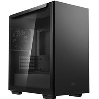 DeepCool MACUBE 110 Case, Home & Business, Black, Micro Tower, 2 x USB 3.0, Tempered Glass Side Window Panel, Micro ATX,