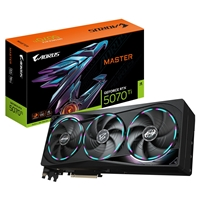 Gigabyte NVIDIA GeForce RTX 5070 Ti AORUS MASTER 16GB GDDR7 Graphics Card,  8960 CUDA Cores, 2588 MHz Core Clock, Triple