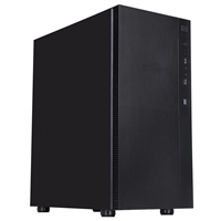 CIT Silent ES Black Mid-Tower Low Noise Computer Case with 2 x 120mm PWM Cooling Fans Included Sound Dampening Material