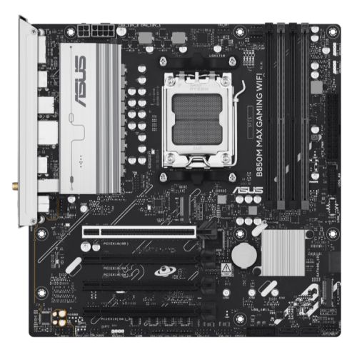 Asus B850M MAX GAMING WIFI, AMD B850, AM5, Micro ATX, 4 DDR5, HDMI, DP, Wi-Fi 6E, GB LAN, 3x M.2