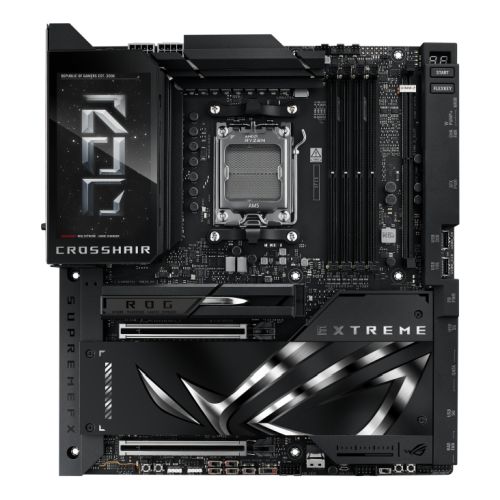 Asus ROG CROSSHAIR X870E EXTREME, AMD X870E, AM5, EATX, 4 DDR5, HDMI, 2 USB4, Wi-Fi 7, 10G & 5G LAN, 5" Colour LCD, 5x M.2