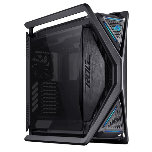Asus ROG Hyperion GR701 Gaming Case w/ Glass Windows, E-ATX, 4x 140mm Fans, Dual 420mm Radiator Support, USB-C (60W FC), Fan Hub & Lighting Panel, Black