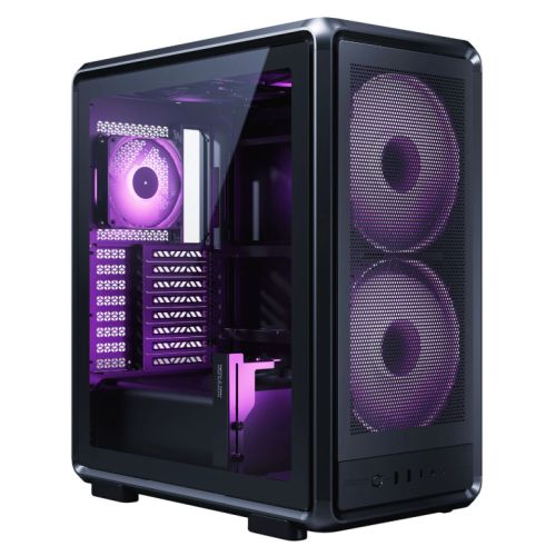 Cooler Master MasterFrame 500 Mesh ARGB Modular Open-Frame ATX Case w/ Glass Side, 3x ARGB Fans, FreeForm 2.0 Exo-Structure, USB-C 20Gbps, Black