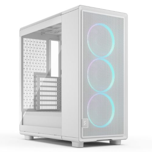 Fractal Design Epoch (White RGB TG Clear) Case w/ Clear Window, ATX, 3x Momentum RGB Fans, Mesh Top & Front, USB-C 20Gbps