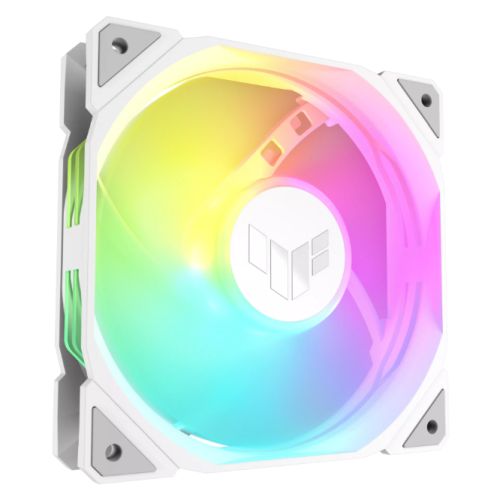 Asus TUF Gaming TR120 ARGB Reverse Blade 120mm PWM Case Fan, Hydraulic  Bearing, 28mm Frame, Double-layer LED Matrix Design, 2000 RPM, White
