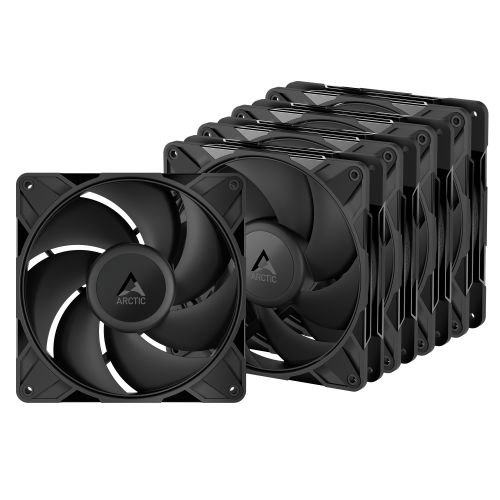 ARCTIC P14 Pro PST 140mm PWM Case Fans w/ Cable Splitters (5 Pack), Fluid Dynamic Bearing, 400-2500 RPM, Black