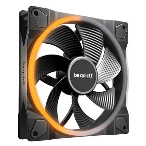 Be Quiet! (BL134) Light Wings 140mm PWM Reverse Blade ARGB Case Fan, Rifle Bearing, 20 LEDs, Front & Rear Lighting, Daisy-Chain, Up to 1300 RPM, Black