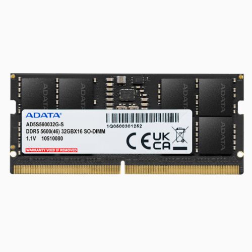 ADATA Standard 32GB, DDR5, 5600MHz (PC5-44800), CL46, 1.1V, ECC, SODIMM Memory