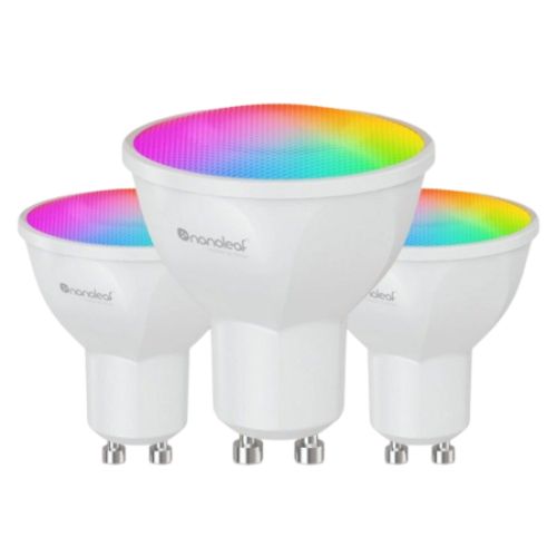 Nanoleaf Matter Wi-Fi GU10 Smart Bulbs (3-Pack), 16+ Million Colours, Colour-Changing Scenes, Tunable Whites, Customised Schedules