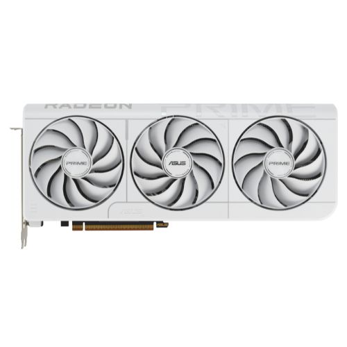 Asus PRIME RX9070 XT White OC, PCIe5, 16GB DDR6, HDMI, 3 DP, 3030MHz Clock, Overclocked, Compact SFF-Ready