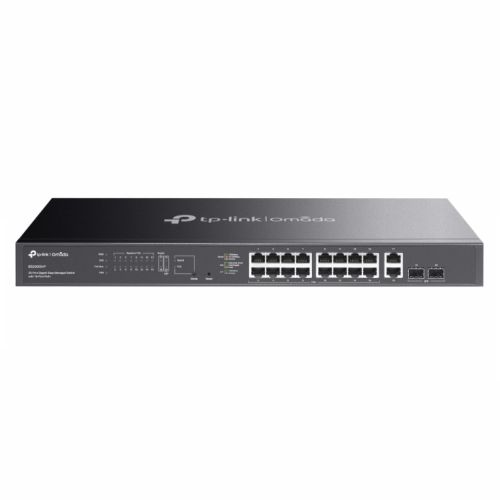TP-LINK (ES220GMP) Omada 20-Port Gigabit Easy Managed Switch with 16-Port PoE+, 2x GB SFP Ports, 250W Power Budget, Rackmountable