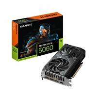 Gigabyte NVIDIA GeForce RTX 5060 WINDFORCE MAX OC 8GB GDDR7 Graphics Card, 3840 CUDA Cores, 2512 MHz Core Clock, Dual Fa