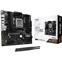 ASRock B850M Pro-A WiFi AMD AM5 Socket Motherboard, Micro-ATX, 4x DDR5 Slots, 3x M.2 Sockets, 2.5GbE LAN, Wi-Fi 6E, 1x D