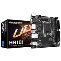 Gigabyte H610I Intel 1700 Socket Motherboard, Mini-ITX, 2x DDR5 Slots, 1x M.2 Socket, GbE LAN, 1x D-Sub / 2x DisplayPort
