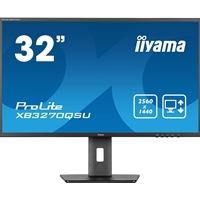 iiyama PROLITE XB3270QSU-B1 32 inch IPS Monitor, WQHD, 3ms, HDMI, DisplayPort, USB Hub, Freesync, 100Hz, Speakers, Black