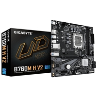 Gigabyte B760M H V2 Intel 1700 Socket Motherboard, Micro-ATX, 2x DDR5 Slots, 1x M.2 Socket, GbE LAN, 1x DisplayPort / 1x