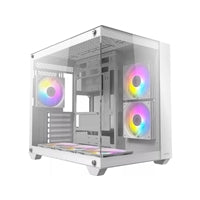 ANTEC CX800 Mid Tower Gaming Case, White, 270 Full-view tempered glass, 3 x 120mm ARGB reverse fans, 1x USB 2.0 / 1x USB 3.0, ATX, Micro ATX, ITX