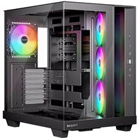 be quiet! Light Base 500 LX BGW85 Mid-Tower Case, Tempered Glass, 4 x ARGB Light Wings LX Fans, High Airflow ATX Case, USB-C 10Gbps, 400mm GPU Support, Vertical GPU Mount, Black