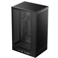 DeepCool CH270 Digital Micro-ATX Case, Mini-Tower PC Case with Tempered Glass Side Panel, USB-C Port, High Airflow Support for 360mm Radiator, ATX PSU, Black