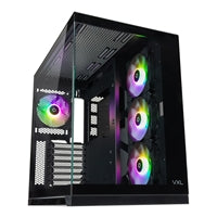Tecware VXL EVO ARGB ATX Mid-Tower PC Case - Black, Dual-Chamber Design, 4 x 120mm ARGB Fans Pre-Installed, Infinity Glass Panels, ATX/mATX/ITX Support, High Airflow Gaming Chassis