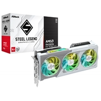ASRock AMD Radeon RX 9060 XT Steel Legend OC 16GB GDDR6 Graphics Card, 2048 Streams, 3320 MHz Boost Clock, Triple Fan, 2