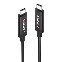LINDY 43348 USB Type-C 3.2 Gen 2 Type C/C Active Cable, 3 m - Active Cable for Video Signals and Data Transfer up to 10 Gbps, Supports DisplayPort 1.4 High Resolution, UHD up to 8K 7680x4320@60Hz