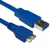 USB 3.0 A (M) to USB 3.0 Micro B (M) 0.75m Blue OEM Data Cable