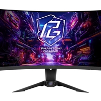ASRock Phantom Gaming PG27QRT2A 27 Inch QHD (2560 x 1440) Curved (1500R) VA Gaming Monitor, 180Hz 1ms (MPRT) Response Ti