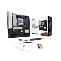 ASRock B850M Pro RS WiFi AMD AM5 Socket Motherboard, Micro-ATX, 4x DDR5 Slots, 3x M.2 Sockets, Fitted I/O Shield, 2.5GbE