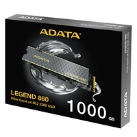 Adata Legend 860 (SLEG-860-1000GCS) 1TB NVMe SSD, PCIe Gen4, M.2 Interface, 2280, Read 5000 MB/s, Write 3000 MB/s, Heats