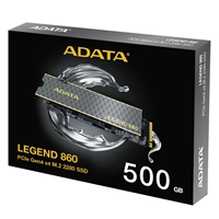 Adata Legend 860 (SLEG-860-500GCS) 500GB NVMe SSD, PCIe Gen4, M.2 Interface, 2280, Read 5000 MB/s, Write 3000 MB/s, Heat