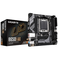 Gigabyte B650I AX Ultra Durable AMD AM5 Socket Motherboard, Mini-ITX, 2x DDR5 Slots, 1x M.2 Socket, 2.5GbE LAN, Wi-Fi 6E