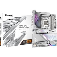 Gigabyte X870E AORUS MASTER X3D ICE AMD AM5 Socket Motherboard, ATX, 4x DDR5 Slots, 5x M.2 Sockets, Fitted I/O Shield, 1