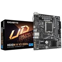 Gigabyte H610M H V3 DDR4 Ultra Durable Intel 1700 Socket Motherboard, Micro-ATX, 2x DDR4 Slots, 1x M.2 Socket, GbE LAN, 