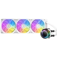 Antec Vortex Lum 360 ARGB White CPU Liquid Cooler - Intel & AMD Compatible, 3 x 120mm ARGB Fans, Suspended Spiral Pump Head, Enhanced Cooling Performance