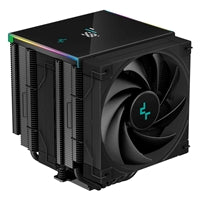 DeepCool AK620 Digital CPU Cooler, Black, 2x 120mm Fan, Dual Tower, ARGB, 6x Direct Touch Copper Heatpipes, Intel/AMD