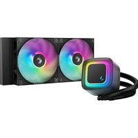 DeepCool LE240 V2 240mm Liquid CPU Cooler, Dual 120mm ARGB Fans, Anti-Leak Tech, Quiet Pump, High Performance for Intel & AMD Sockets