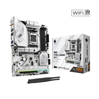 ASRock B850 Steel Legend WiFi AMD AM5 Socket Motherboard, ATX, 4x DDR5 Slots, 4x M.2 Sockets, Fitted I/O Shield, 2.5GbE 