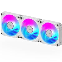 Gigabyte AORUS EZ Chain Fan 120 Ice 120mm ARGB Fans with Easy Daisy-Chain Setup 3-Pack White