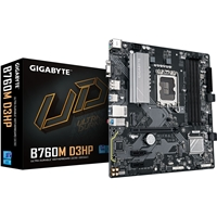 Gigabyte B760M D3HP Intel 1700 Socket Motherboard, Micro-ATX, 4x DDR5 Slots, 2x M.2 Sockets, 1x USB-C Port, GbE LAN, 1x 